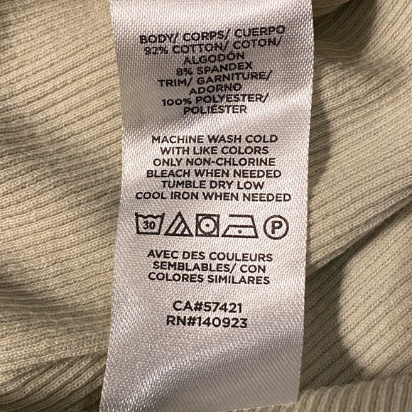 Loft V-Neck Laced Ribbed Tank Top Medium NWT - Picture 4 of 4